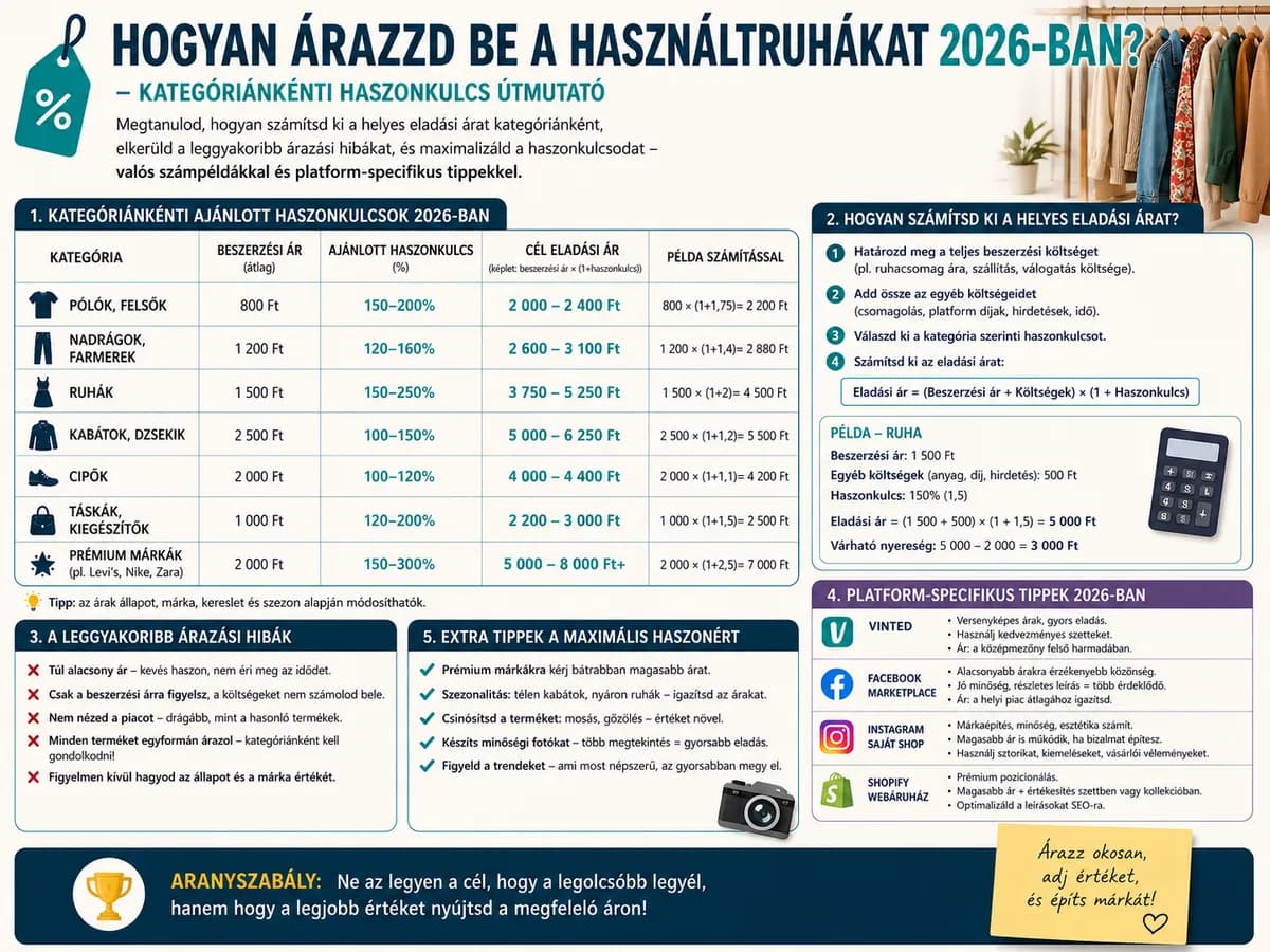 Ako naceniť použité oblečenie v roku 2026? – Príručka marže podľa kategórie