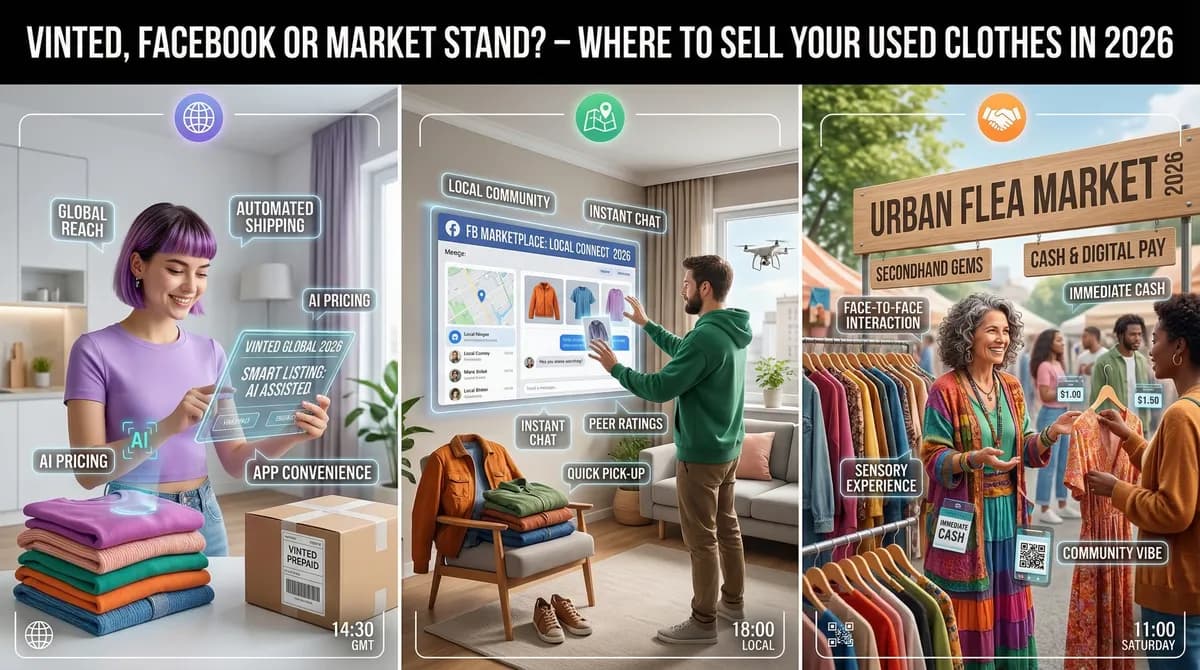 Vinted, Facebook alebo tržnica? – Kde predávať second-hand oblečenie v roku 2026