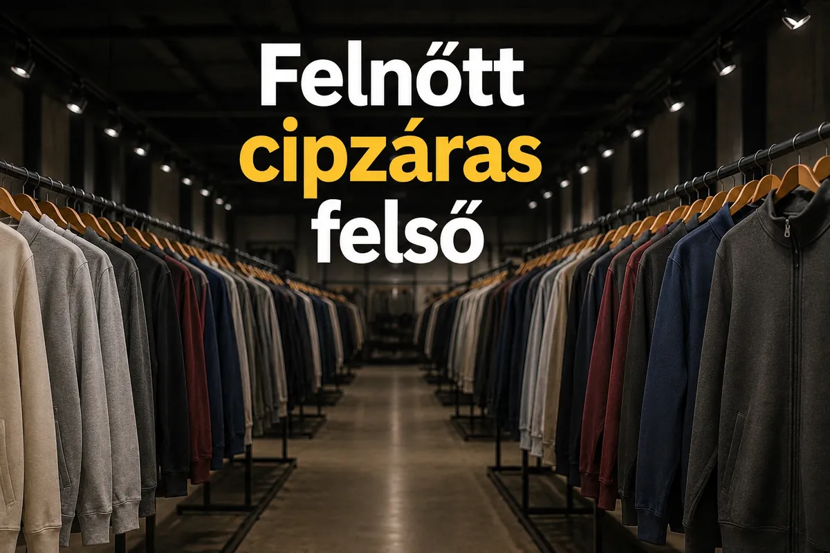 Felnőtt cipzáras felső - Minőségi használtruha válogatás