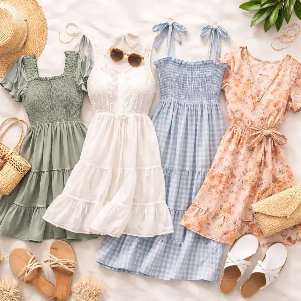 Krém női nyári ruha